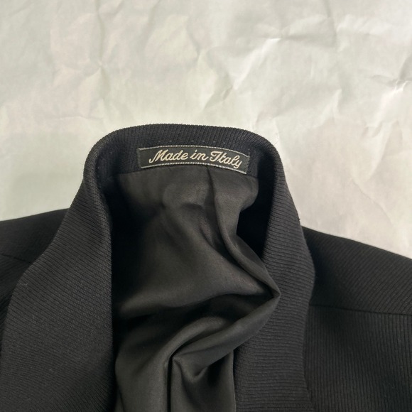 Giorgio Armani Le Collezioni VTG Mens Black Wool Blazer Jacket Made in Italy 42 - Picture 2 of 9